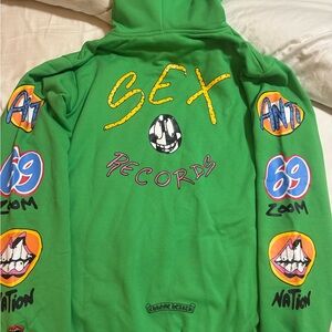 Chrome Hearts Bright Green Logo Hoodie